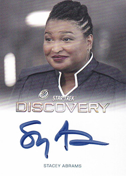 Discovery Season Four Stacey Abrams Full Bleed Autograph Card Stacey Abrams