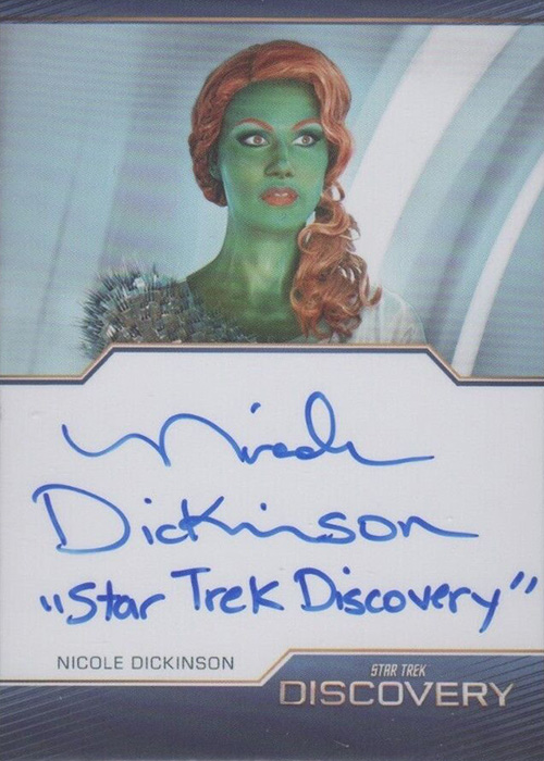 Discovery Season Four Nicole Dickinson Inscription Autograph Card