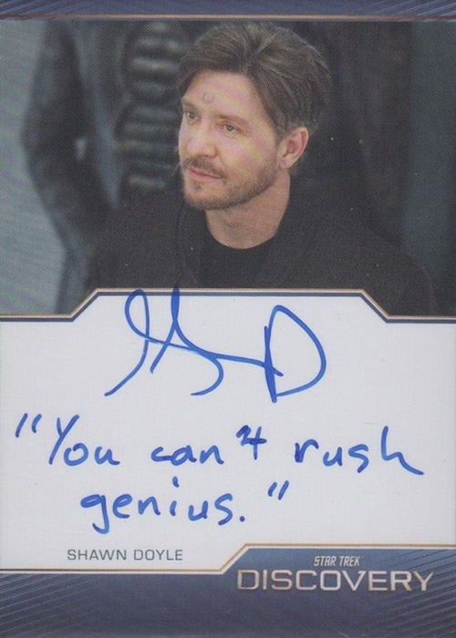 Discovery Season Four Shawn Doyle Inscription Autograph Card