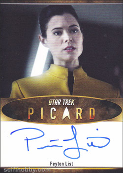 Picard Season One Peyton List Bordered Autograph Card