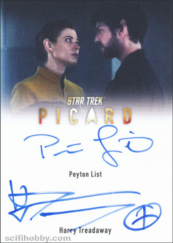Picard Season One Peyton List and Harry Treadaway Dual Autograph Card