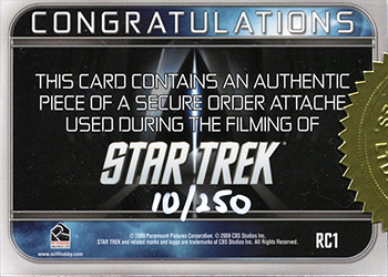 RC1 - Secure Attaché Relic Card Back