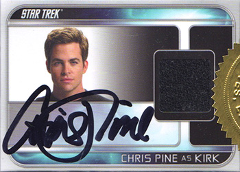 Chris Pine Autograph Relic Card