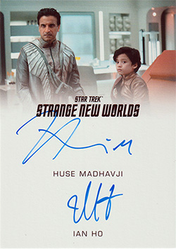 Strange New Worlds Season One Dual Autograph Card Huse Madhavji and Ian Ho