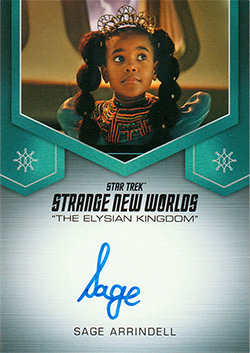 Strange New Worlds Season One Elysian Autograph Card Sage Arrindell