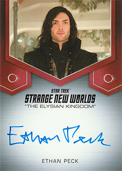 Strange New Worlds Season One Elysian Autograph Card Ethan Peck