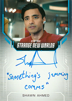 Strange New Worlds Season One Inscription Autograph Card Shawn Ahmed