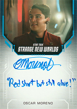 Strange New Worlds Season One Inscription Autograph Card Oscar Moreno