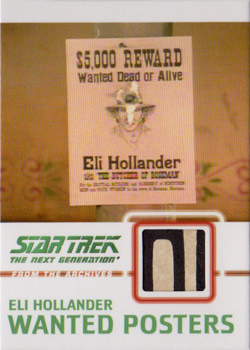 C12 Hollander Wanted Poster Relic Card E