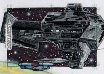 Adam & Bekah Cleveland Sketch - USS Enterprise NCC 1701-D and Renegade Borg Ship #4