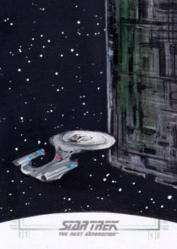 Michael James Sketch - Enterprise and Borg Cube