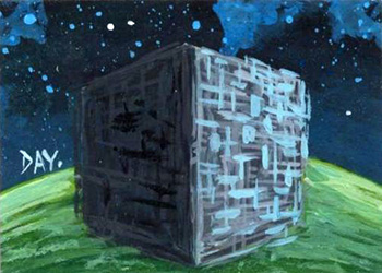 David Day Sketch - Borg Cube