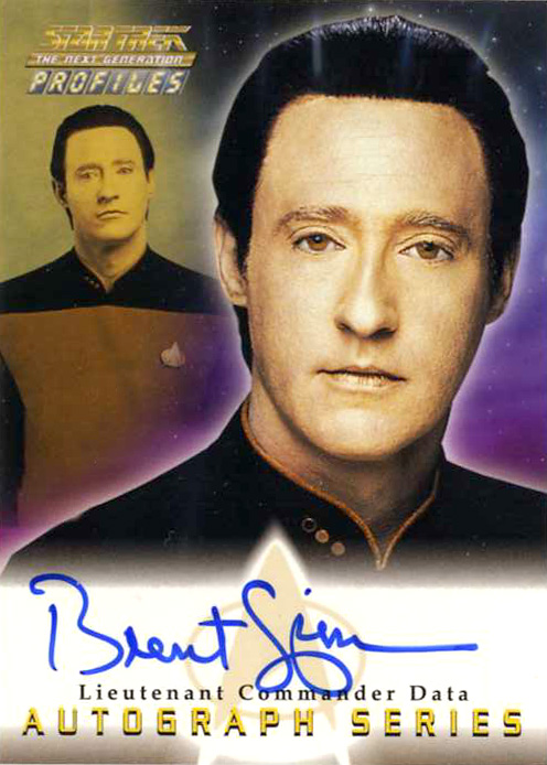 TNG Profiles Autograph Card A14 Brent Spiner
