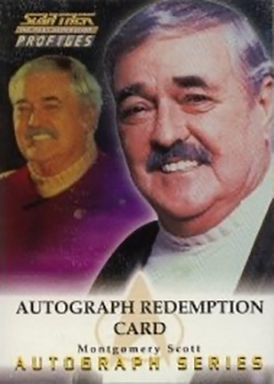 TNG Profiles Autograph Redemption Card A7 James Doohan