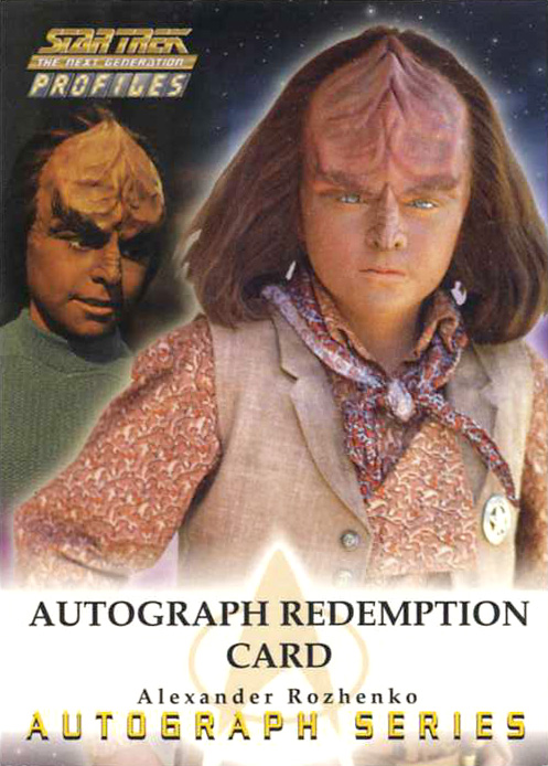 TNG Profiles Autograph Card A17 Redemption
