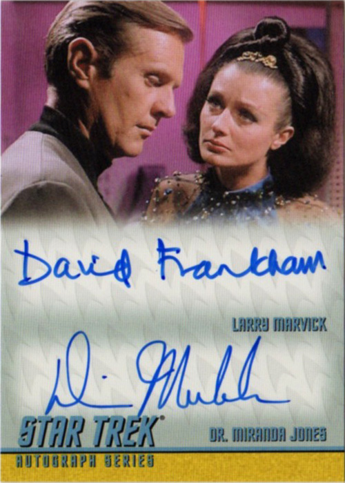 DA33 Dual Autograph Diana Muldaur & David Frankham
