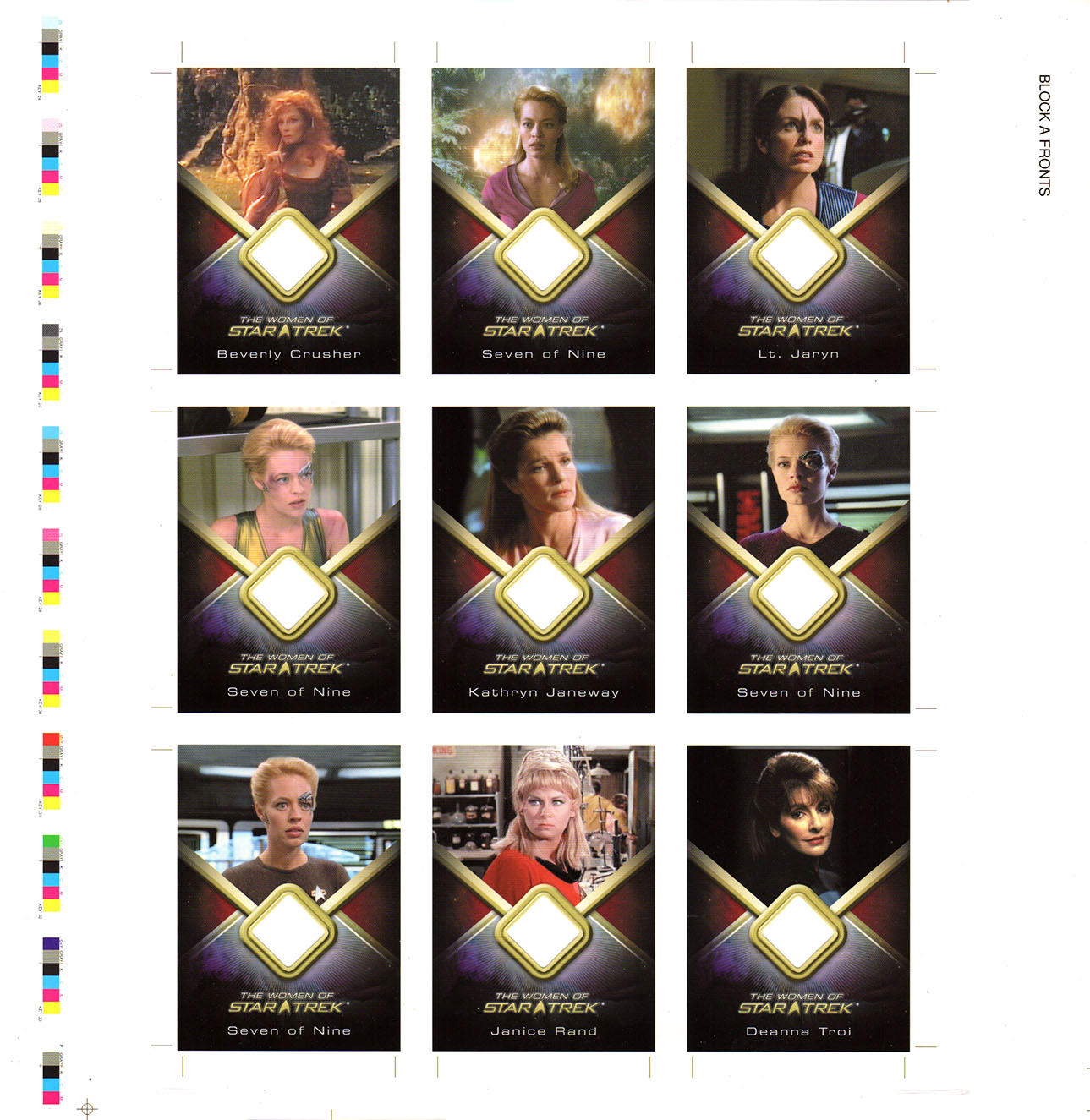 Costume Card Fronts Proof Sheet A