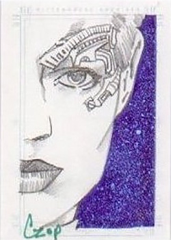 Bolson Sketch - Seven of Nine coloured Unsigned