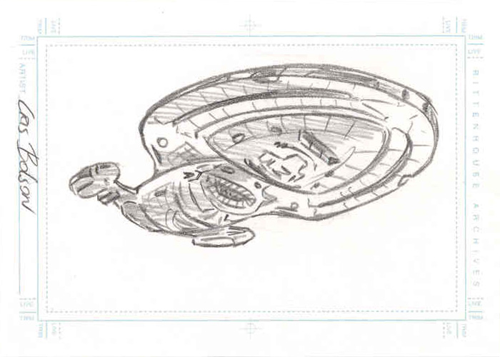 Bolson Sketch - U.S.S. Voyager from below